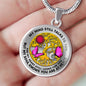 B0706069 My Mind Still Talks To You Pink Butterflies And Tree Of Life Sun And Moon Luxury Necklace with Back Engraving