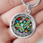 AG2808029 My Mind Still Talks To You Dragonflies Flower Luxury Necklace with Back Engraving