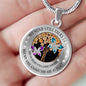 My Mind Still Talks To You Turquoise And Purple Butterflies Wood Tree Of Life SP1909027 Luxury Necklace with Back Engraving