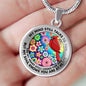 AG2408053 My Mind Still Talks To You Red Cardinals Flower Luxury Necklace with Back Engraving