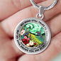 AG2508064 My Mind Still Talks To You Hummingbirds Flower Luxury Necklace with Back Engraving