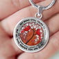AG2508046 My Mind Still Talks To You Red Cardinals Flower Luxury Necklace with Back Engraving