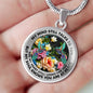AG2908096 My Mind Still Talks To You Hummingbirds Flower Luxury Necklace with Back Engraving