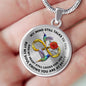 JL2107010 My Mind Hummingbird Rose Infinity Golden Luxury Necklace with Back Engraving