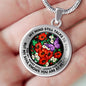 AG2908028 My Mind Still Talks To You Purple Butterflies Flower Luxury Necklace with Back Engraving