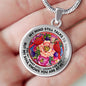 AG2408046 My Mind Still Talks To You Red Cardinals Flower Luxury Necklace with Back Engraving