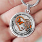 B0708091 My Mind Still Talks To You Orange Butterflies Rose Gold Rose And Heart Shape Luxury Necklace with Back Engraving