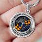 AG0608035 My Mind Still Talks To You Orange Monarch Butterflies Silver Celtic Knot Tree Of Life Luxury Necklace with Back Engraving