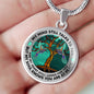 AG1308064 My Mind Still Talks To You Hummingbirds Tree Of Life Luxury Necklace with Back Engraving