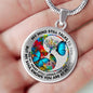 AG2108011 My Mind Still Talks To You Blue Butterflies Yin Yang Tree Of Life Luxury Necklace with Back Engraving