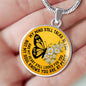 DAI06 Butterfly Daisy Flowers NE01 My Mind Still Talks To You Luxury Necklace with Back Engraving