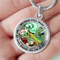 AG2508055 My Mind Still Talks To You Dragonflies Flower Luxury Necklace with Back Engraving