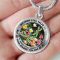 AG2908081 My Mind Still Talks To You Dragonflies Flower Luxury Necklace with Back Engraving