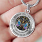 My Mind Still Talks To You Turquoise Butterflies Titan Tree Of Life SP1909010 Luxury Necklace with Back Engraving