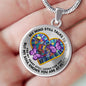 SP0509019 My Mind Still Talks To You Purple Butterflies Broken Heart Luxury Necklace with Back Engraving