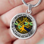 AG0608096 My Mind Still Talks To You Golden Dragonflies Gold Celtic Knot Tree Of Life And Galaxy Luxury Necklace with Back Engraving