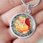 AG2908059 My Mind Still Talks To You Red Cardinals Flower Luxury Necklace with Back Engraving