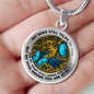 AG2208025 My Mind Still Talks To You Blue Butterflies Gold Tree Of Life Luxury Necklace with Back Engraving