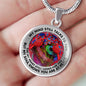 AG2608043 My Mind Still Talks To You Red Cardinals Flower Luxury Necklace with Back Engraving