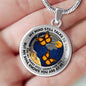 AG2108021 My Mind Still Talks To You Orange Monarch Butterflies Tree Of Life Luxury Necklace with Back Engraving
