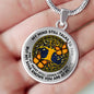 AG0608041 My Mind Still Talks To You Orange Monarch Butterflies Gold Celtic Knot Tree Of Life Luxury Necklace with Back Engraving