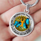 AG0408015 My Mind Still Talks To You Blue Butterflies Gold Tree Of Life And Galxy Luxury Necklace with Back Engraving