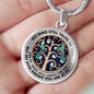 AG1208042 My Mind Still Talks To You Hummingbirds Rose Gold Tree Of Life Luxury Necklace with Back Engraving