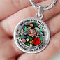 AG2608065 My Mind Still Talks To You Hummingbirds Flower Luxury Necklace with Back Engraving