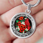 AG2908063 My Mind Still Talks To You Red Cardinals Flower Luxury Necklace with Back Engraving