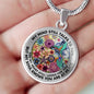 AG2208082 My Mind Still Talks To You Hummingbirds Flower Luxury Necklace with Back Engraving