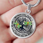 AG0608098 My Mind Still Talks To You Golden Dragonflies Black Celtic Knot Tree Of Life And Galaxy Luxury Necklace with Back Engraving
