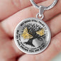 B0706022 My Mind Still Talks To You Blue Butterflies Luxury Necklace with Back Engraving