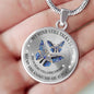 My Mind Still Talks To You Blue Butterflies SP2209015 Luxury Necklace with Back Engraving
