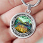 AG2508069 My Mind Still Talks To You Hummingbirds Flower Luxury Necklace with Back Engraving