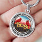 AG2508042 My Mind Still Talks To You Red Cardinals Flower Luxury Necklace with Back Engraving