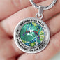 AG2408070 My Mind Still Talks To You Hummingbirds Flower Luxury Necklace with Back Engraving