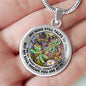 AG2908079 My Mind Still Talks To You Dragonflies Flower Luxury Necklace with Back Engraving