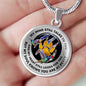 JL1807001 My Mind Still Talks To You Hummingbirds Golden Paws And American Claw Luxury Necklace with Back Engraving