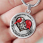 SP0109033 My Mind Still Talks To You Red Cardinals Broken Heart Luxury Necklace with Back Engraving