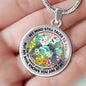 AG2408074 My Mind Still Talks To You Hummingbirds Flower Luxury Necklace with Back Engraving