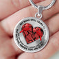 SP0109036 Mind Still Talks To You Red Cardinals Broken Heart Luxury Necklace with Back Engraving