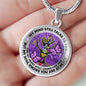 AG2008011 My Mind Still Talks To You Purple Butterflies Tree Of Life Luxury Necklace with Back Engraving