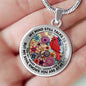 AG2208058 My Mind Still Talks To You Red Cardinals Flower Luxury Necklace with Back Engraving