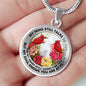 AG2208057 My Mind Still Talks To You Red Cardinals Flower Luxury Necklace with Back Engraving