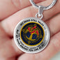 AG0608081 My Mind Still Talks To You Red Cardinals Gold Celtic Knot Tree Of Life Luxury Necklace with Back Engraving