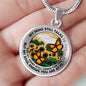 AG2508011 My Mind Still Talks To You Orange Monarch Butterflies Flower Luxury Necklace with Back Engraving