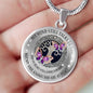 My Mind Still Talks To You Purple Butterflies Celtic Tree Of Life SP1909029 Luxury Necklace with Back Engraving