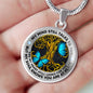 AG2008021 My Mind Still Talks To You Blue Butterflies Gold Tree Of Life Luxury Necklace with Back Engraving