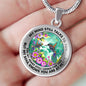 AG2408073 My Mind Still Talks To You Hummingbirds Flower Luxury Necklace with Back Engraving