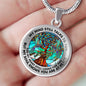 AG2208079 My Mind Still Talks To You Hummingbirds Tree Of Life Luxury Necklace with Back Engraving